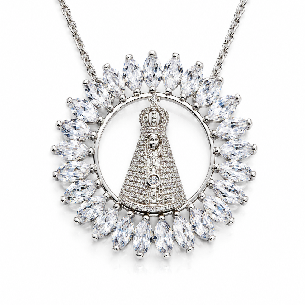 Colar Nossa Senhora Aparecida Cristal