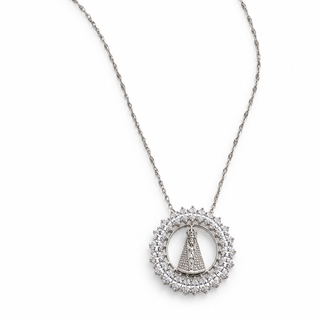 Colar Nossa Senhora Aparecida Cristal