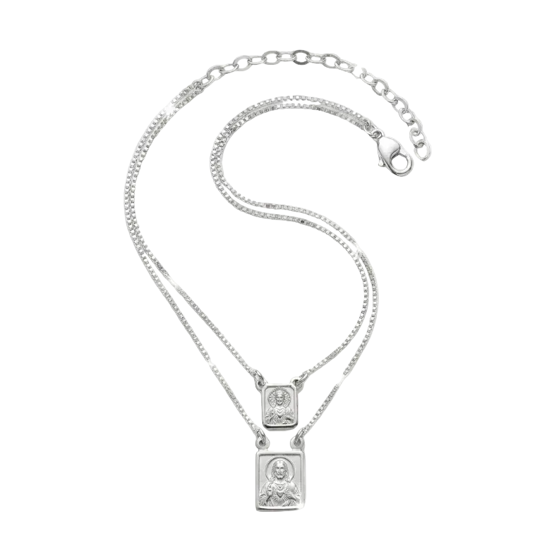 Pulseira de Escapulário Ródio Branco